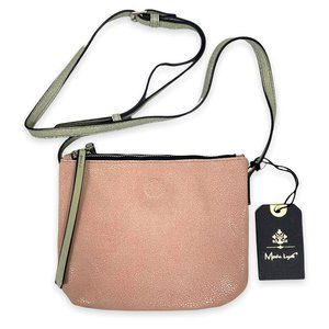 Moda Luxe Adele Reversible Crossbody Purse Bag Seafoam Green Pink
